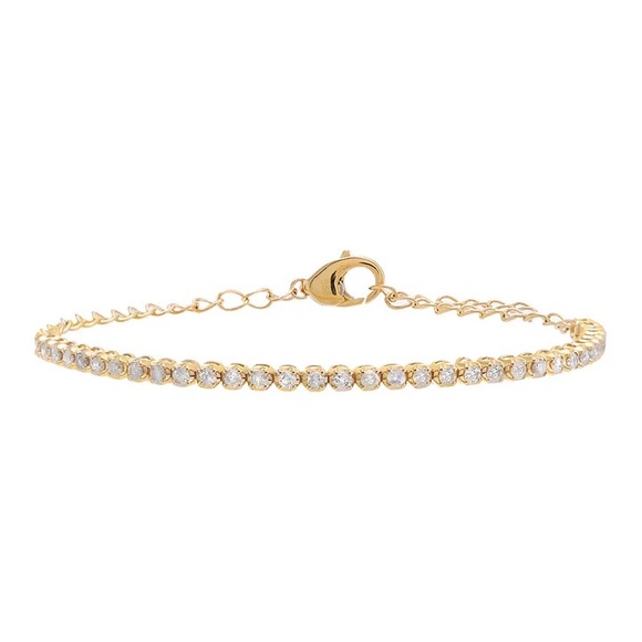 Adina Eden Jewelry - Adina Eden Mini Diamond Tennis Bracelet